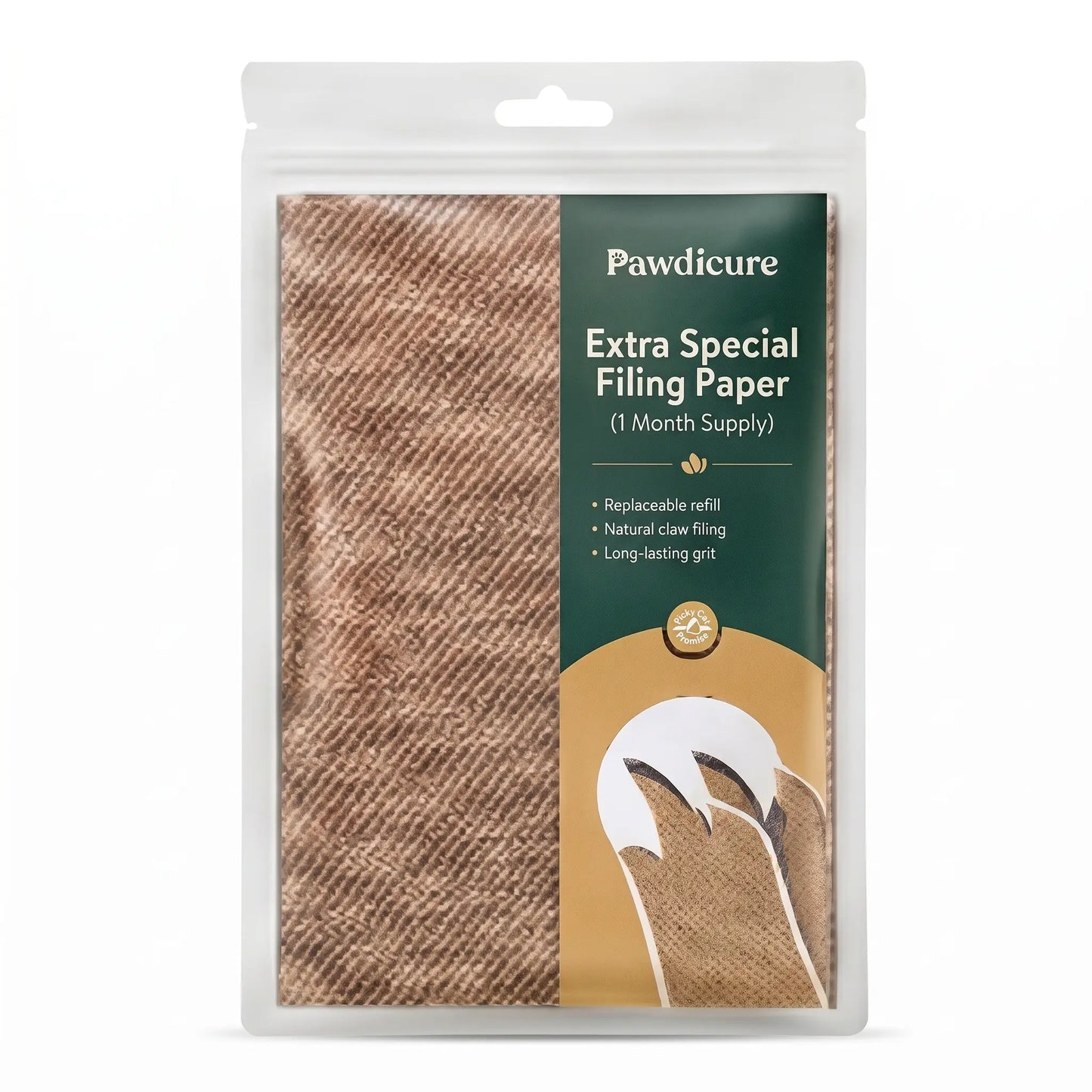 Pawdicure claw filing paper