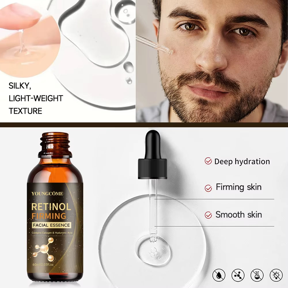 Retinol Wrinkle Remover Facial Serum Set Instant Firming Lift Anti-Aging Cream Fade Fine Lines Whitening Moisturizing Skin Care