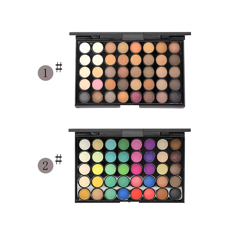 40 Color Matte Eyeshadow Palette Earth Color Shimmer Glitter Earth Eye Shadow Power Set Cosmetic Makeup Tools Make Up