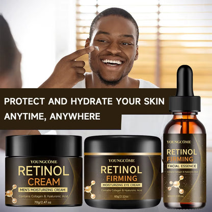 Retinol Wrinkle Remover Facial Serum Set Instant Firming Lift Anti-Aging Cream Fade Fine Lines Whitening Moisturizing Skin Care