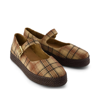 Mary Jane Plaid Shoes