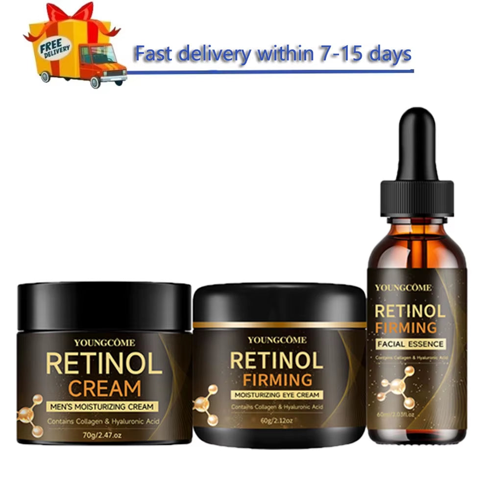 Retinol Wrinkle Remover Facial Serum Set Instant Firming Lift Anti-Aging Cream Fade Fine Lines Whitening Moisturizing Skin Care