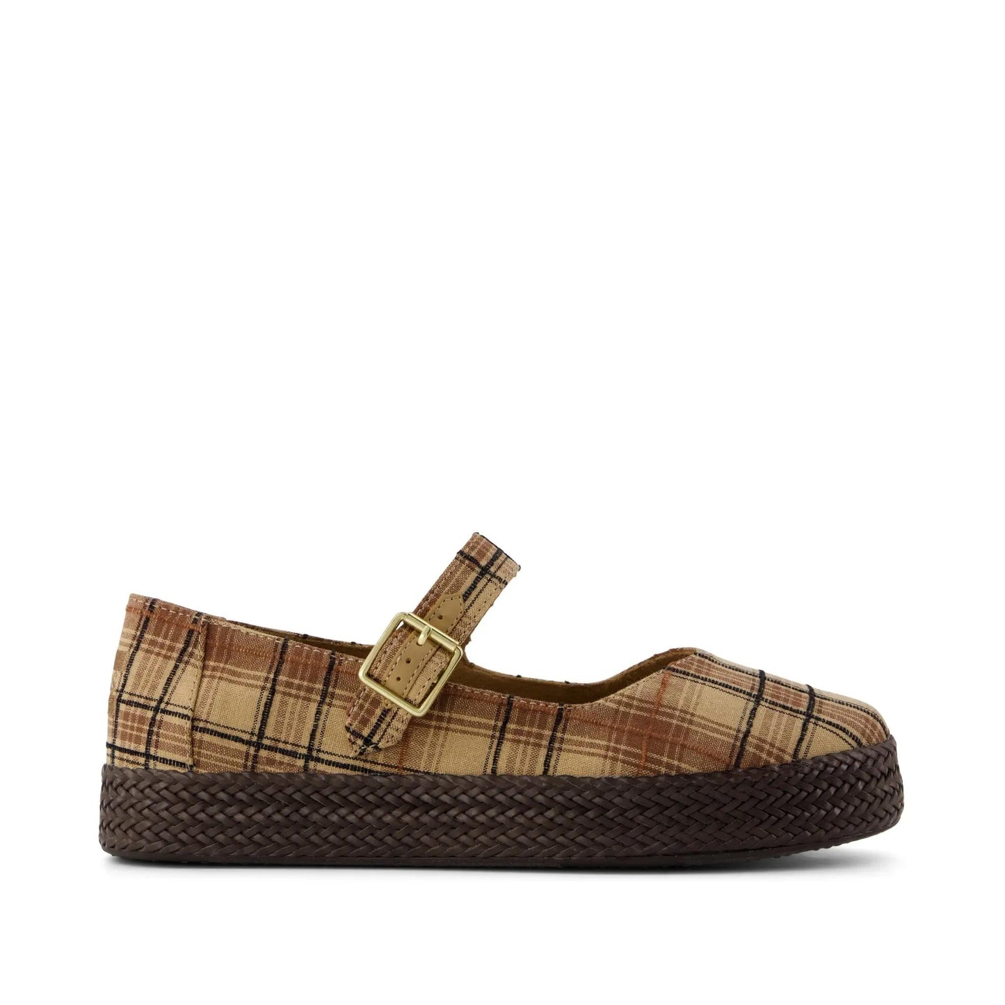 Mary Jane Plaid Shoes