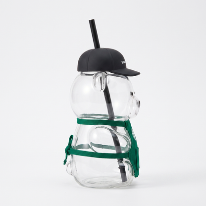 Bearista® Glass Cup in Green Apron