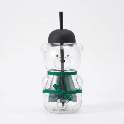 Bearista® Glass Cup in Green Apron