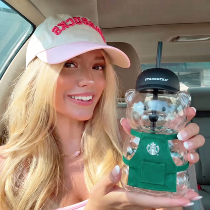 Bearista® Glass Cup in Green Apron